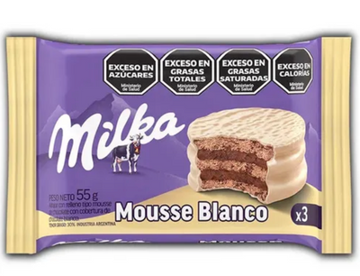 Alfajor Milka Mousse Blanco Triple