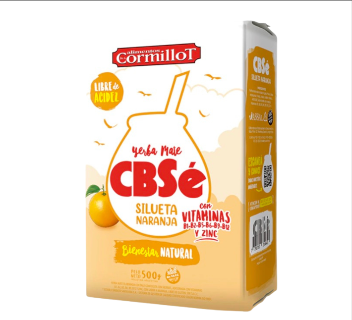 Yerba CBSE silueta naranja 500gr