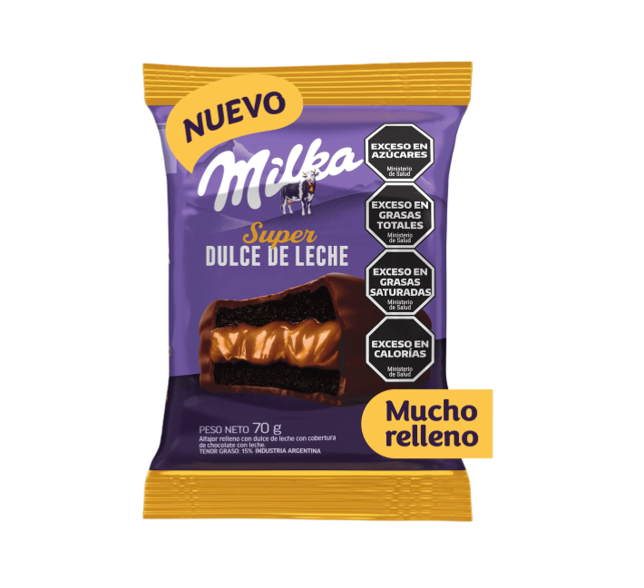 Alfajor milka super dulce de lechę negro 70gr