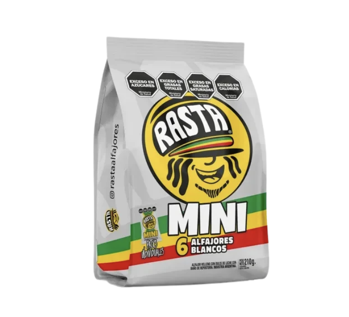 Alfajores mini rasta blanco x6
