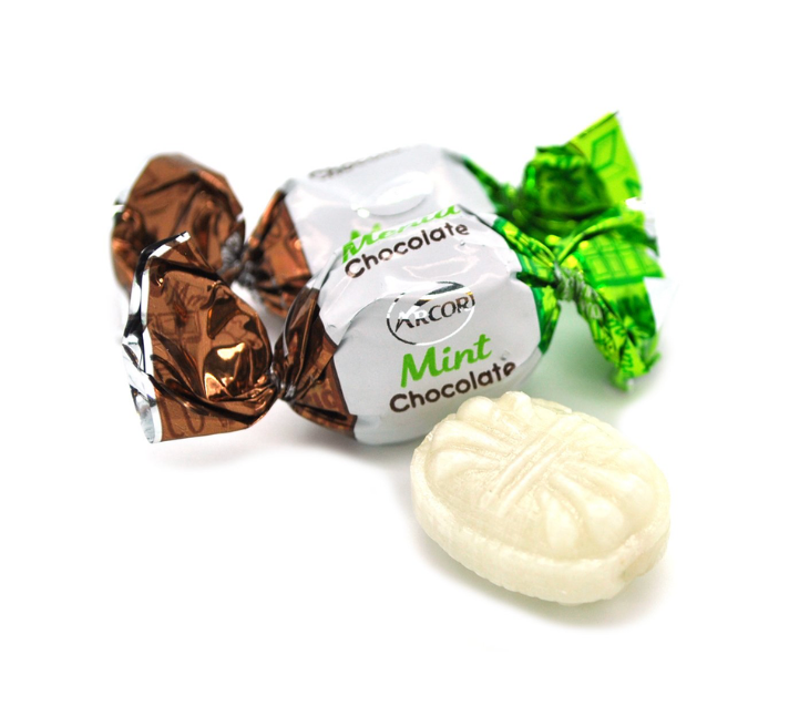 Caramelo menta con chocolate 100gr