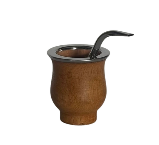 Mate de algorrobo con bombilla pico de loro