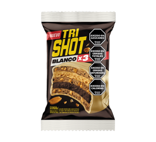 Alfajor trishot blanco