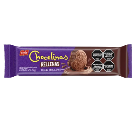 Galletitas chocolinas rellenas 77gr