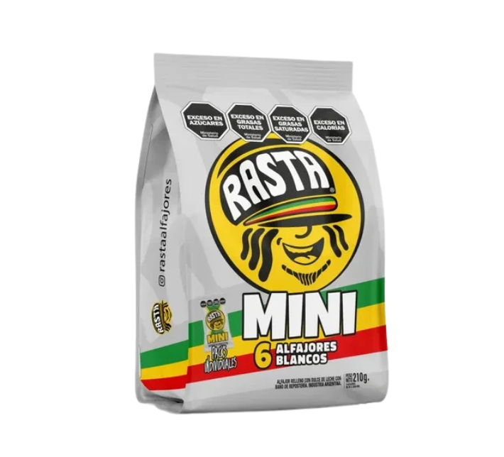 Alfajores mini rasta blanco x6